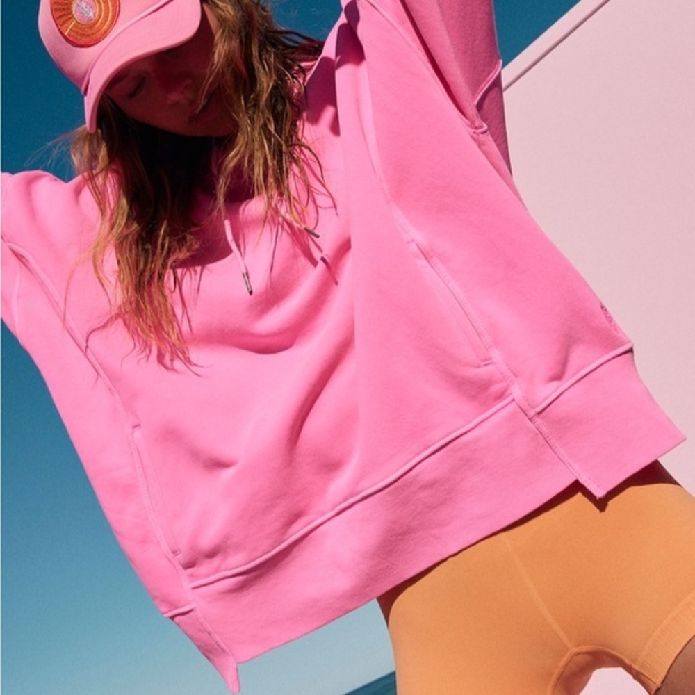 EUC FP Movement by Free People Pink Berry Hoodie